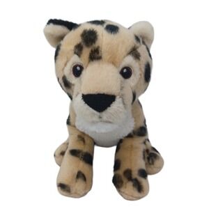 Aurora Eco Nation Cheetah Plush Wild Cat Stuffed Animal 8"‎ Tan Black Spots
